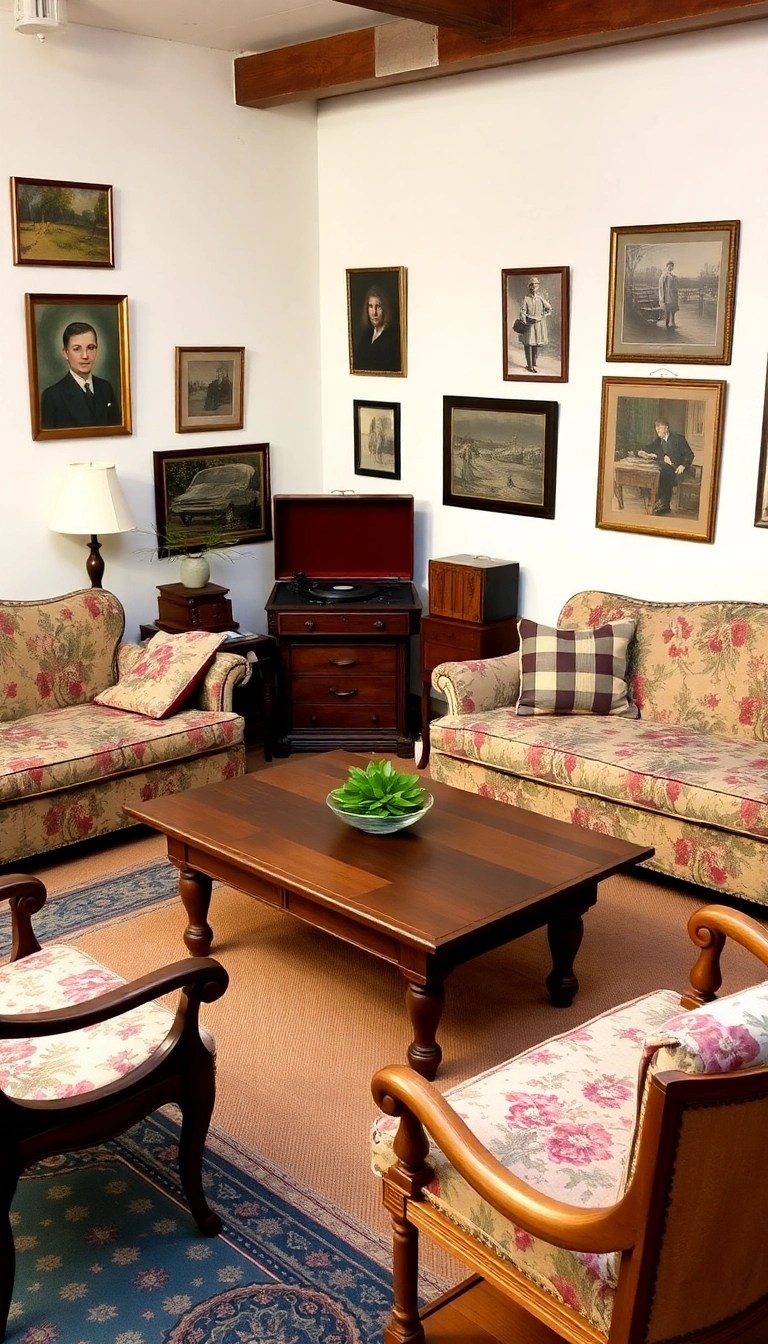 20 Stunning Living Room Ideas That'll Make You Want to Redecorate Today! - 15. Vintage Charm