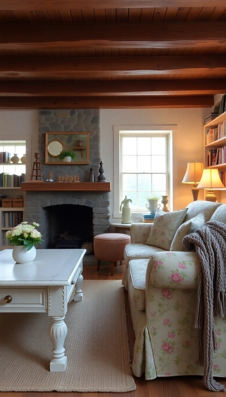 20 Stunning Living Room Ideas That'll Make You Want to Redecorate Today! - 2. Cozy Cottage Vibes