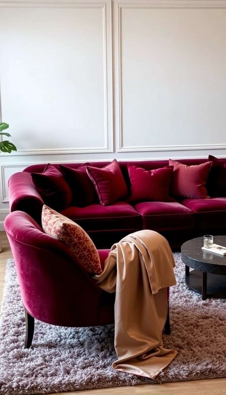 20 Stunning Living Room Ideas That'll Make You Want to Redecorate Today! - 20. Luxurious Textiles