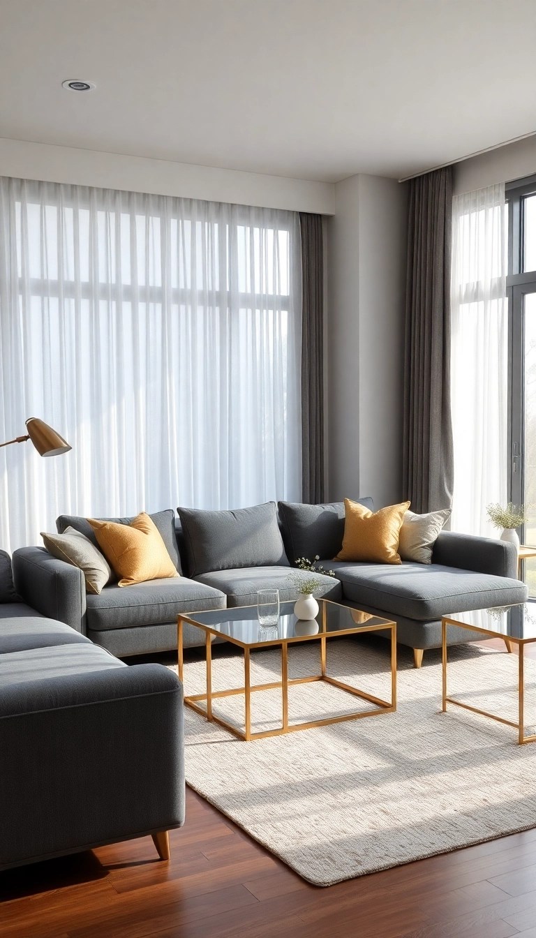 20 Stunning Living Room Ideas That'll Make You Want to Redecorate Today! - 6. Contemporary Elegance